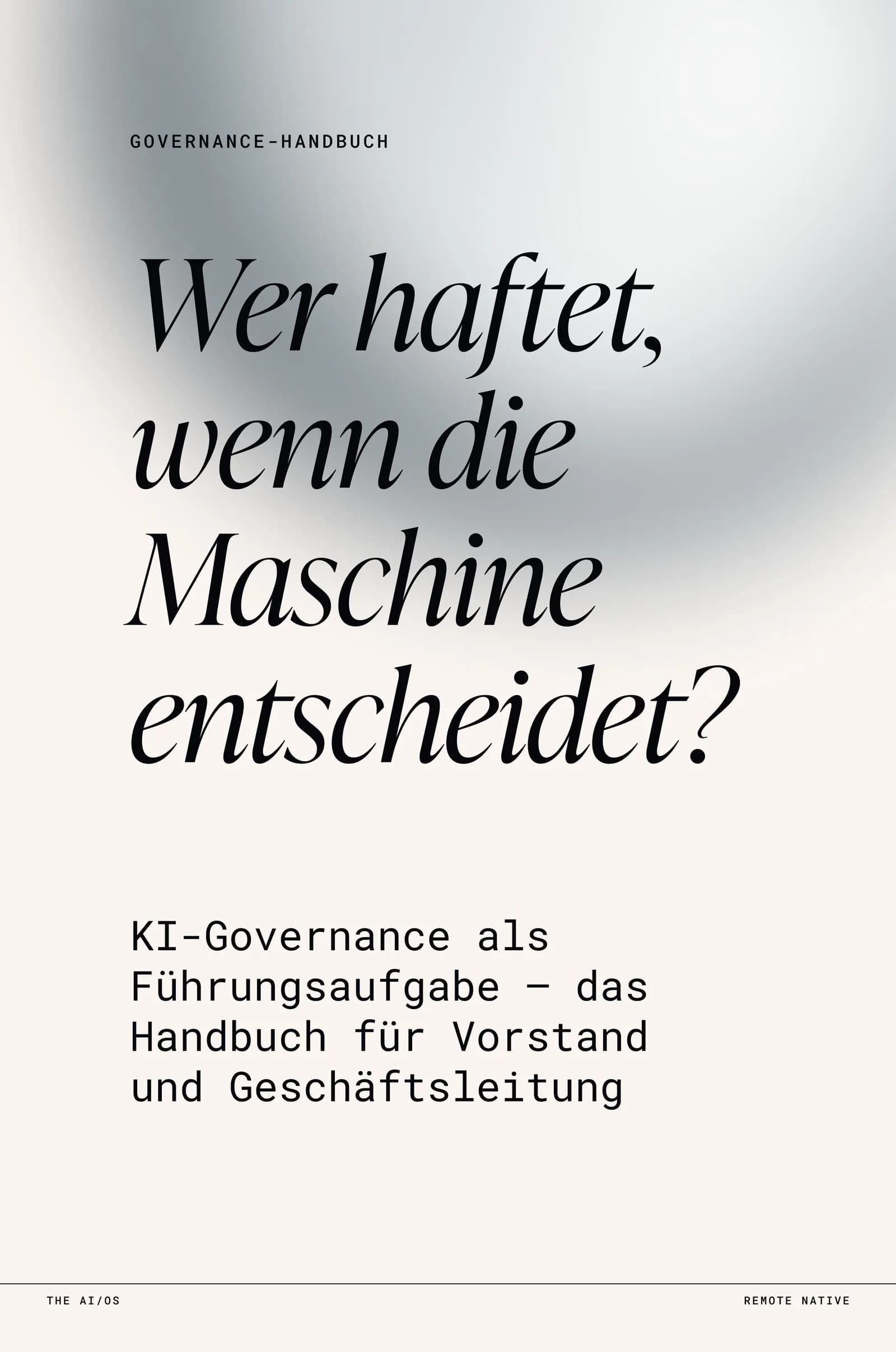 Wer haftet, wenn die Maschine entscheidet?